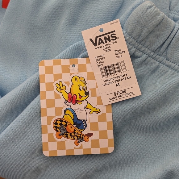 New Vans x Haribo Gummy Bear Baby Blue Sweatpants Sweats Women's XS, S, M, L, XL - Picture 8 of 11
